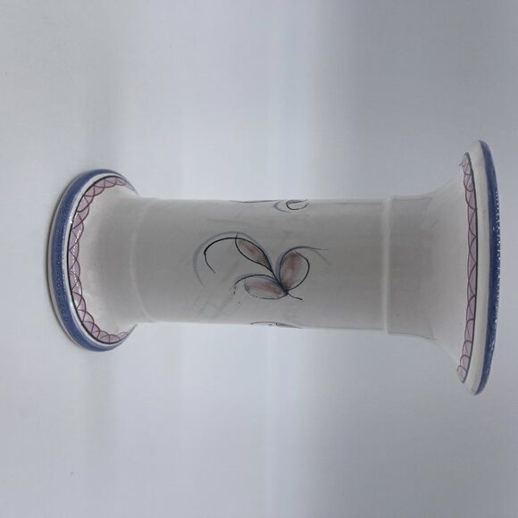 Ceramic Trumpet Vase Hand Painted Hand Made in Por - Picture 3 of 9